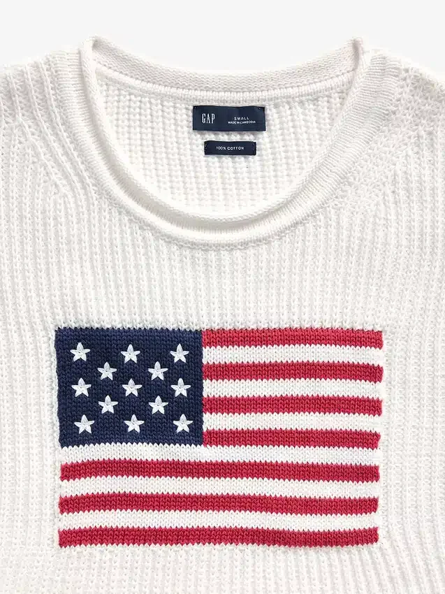 100 % bavlněný oversized svetr Americana v zkrácené délce
