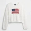 100 % bavlněný oversized svetr Americana v zkrácené délce