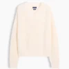 100 % bavlněný oversized svetr s výstřihem do V a vzorem „Shaker“