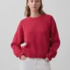 100 % bavlněný oversized zkrácený svetr
