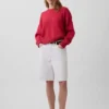 100 % bavlněný oversized zkrácený svetr