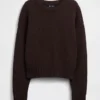 100 % bavlněný oversized zkrácený svetr