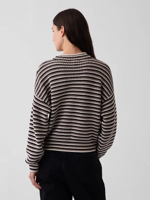 100 % bavlněný svetr s rolákem v oversized střihu