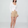 4" šortky Downtown v barvě khaki