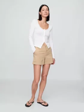 4" šortky Downtown v barvě khaki