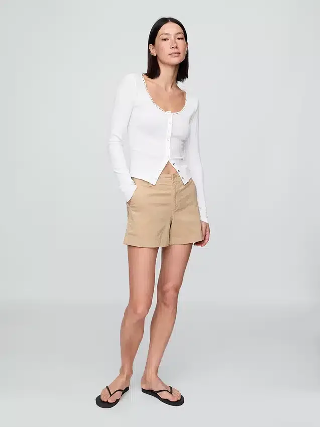 4" šortky Downtown v barvě khaki