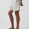 5,5" volné šortky ze směsi lnu