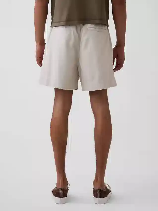5,5" volné šortky ze směsi lnu