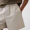 5,5" volné šortky ze směsi lnu