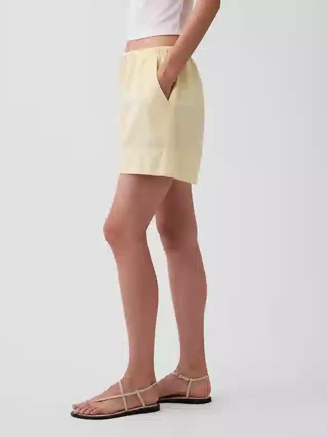 6" lehké šortky ze směsi lnu