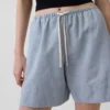 6" lehké šortky ze směsi lnu