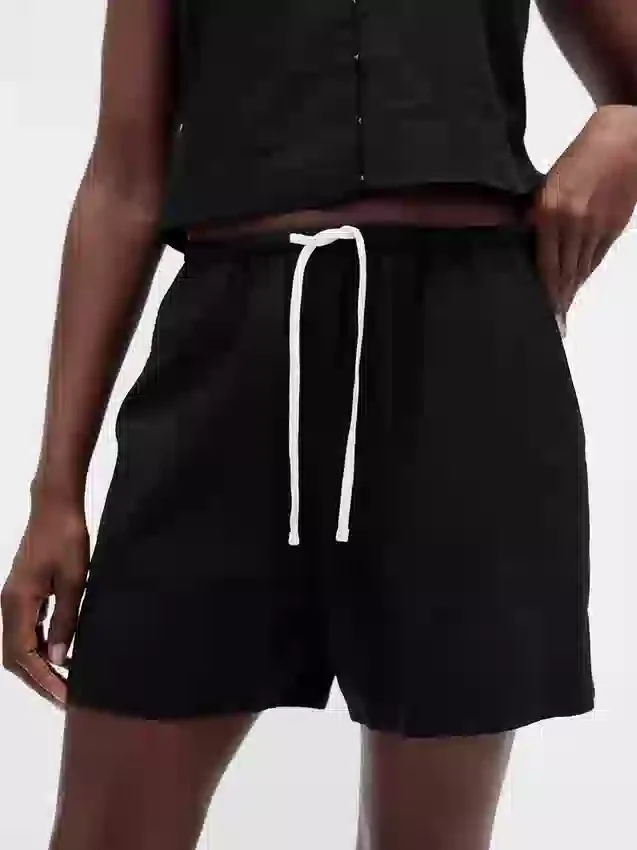 6" lehké šortky ze směsi lnu