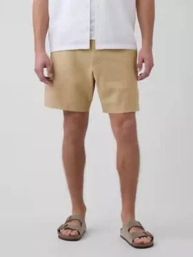 7,5″ lněné a bavlněné šortky