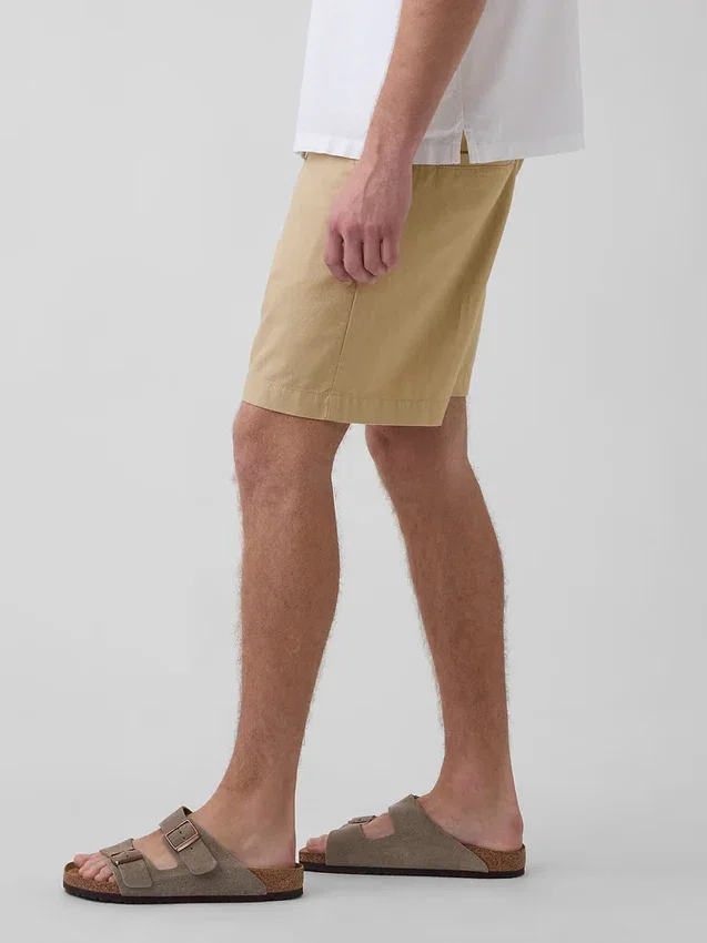 7,5" lněné a bavlněné šortky