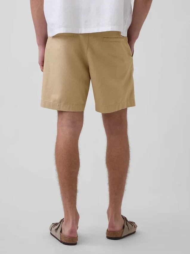 7,5" lněné a bavlněné šortky