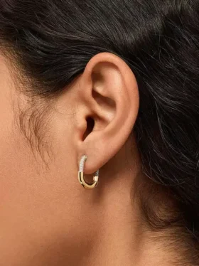Ana Luisa Brynley Mini Micropave Gold Hoops