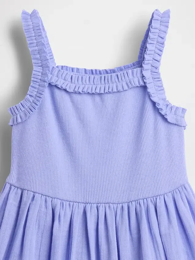 Šaty s zástěrkou pro miminka a batolata z kombinovaných materiálů