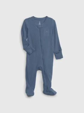 Baby First Favorites – jednodílný overal s nožičkami z jemného žebrovaného úpletu