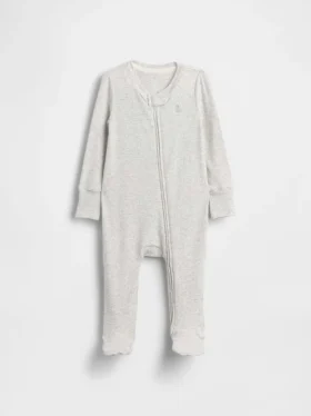 Baby First Favorites – jednodílný overal s nožičkami z jemného žebrovaného úpletu
