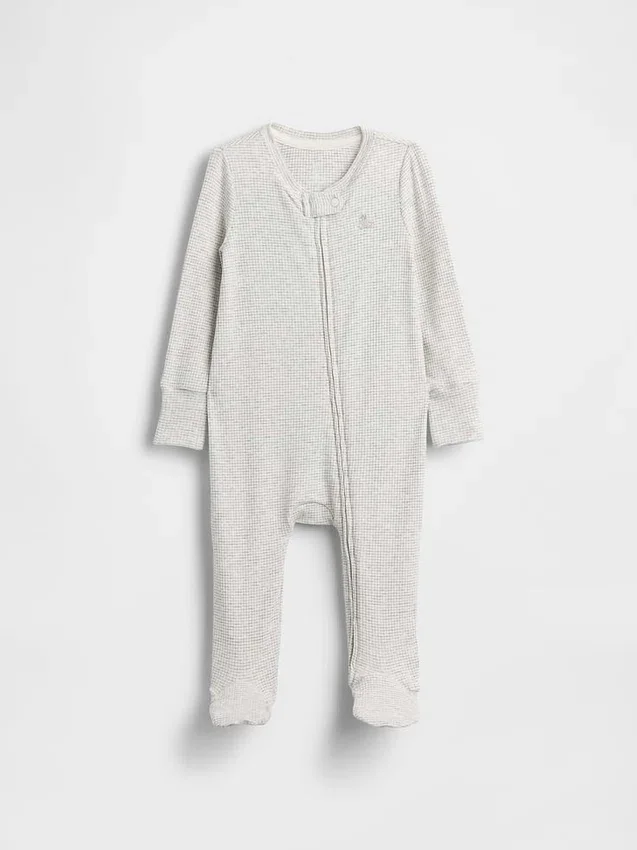 Baby First Favorites – jednodílný overal s nožičkami z jemného žebrovaného úpletu