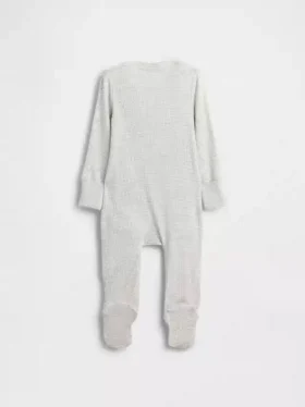 Baby First Favorites – jednodílný overal s nožičkami z jemného žebrovaného úpletu