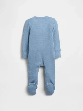 Baby First Favorites – jednodílný overal s nožičkami z jemného žebrovaného úpletu