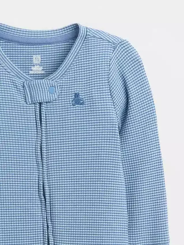 Baby First Favorites – jednodílný overal s nožičkami z jemného žebrovaného úpletu