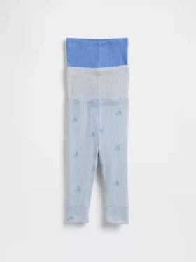 Baby First Favorites – kalhoty s jemným žebrováním a elastickým pasem (balení po 3 kusech)