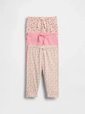 Baby First Favorites – kalhoty z organické bavlny s elastickým pasem (balení po 3 kusech)