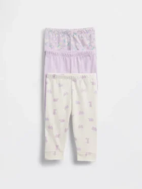 Baby First Favorites – kalhoty z organické bavlny s elastickým pasem (balení po 3 kusech)