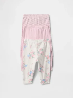 Baby First Favorites – kalhoty z organické bavlny s elastickým pasem (balení po 3 kusech)
