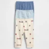 Baby First Favorites – kalhoty z organické bavlny s elastickým pasem (balení po 3 kusech)