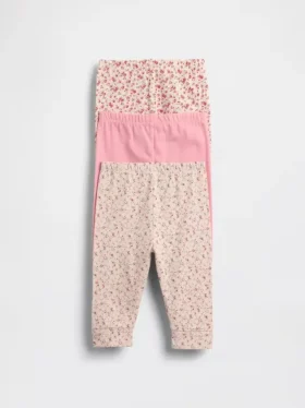 Baby First Favorites – kalhoty z organické bavlny s elastickým pasem (balení po 3 kusech)