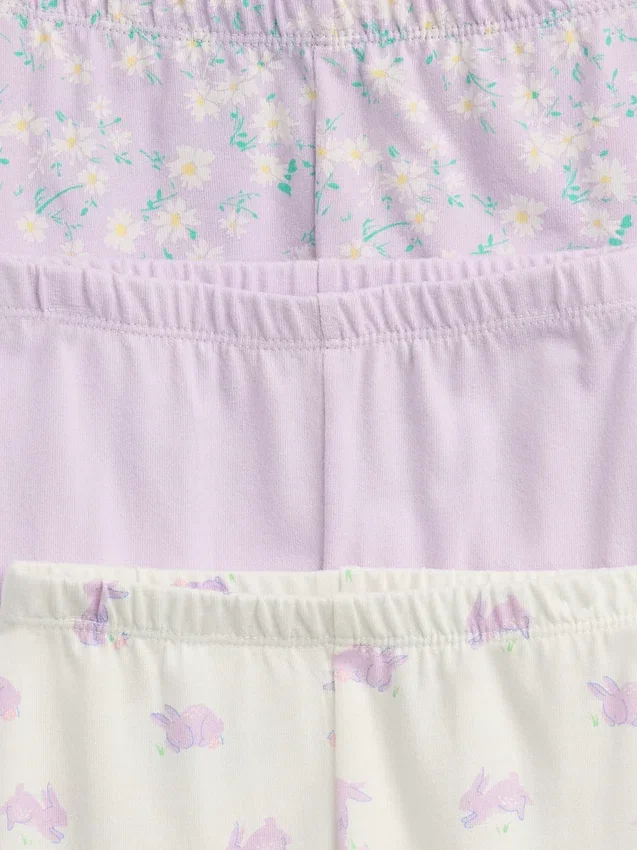 Baby First Favorites – kalhoty z organické bavlny s elastickým pasem (balení po 3 kusech)