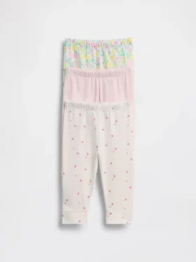 Baby First Favorites – kalhoty z organické bavlny s elastickým pasem (balení více kusů)