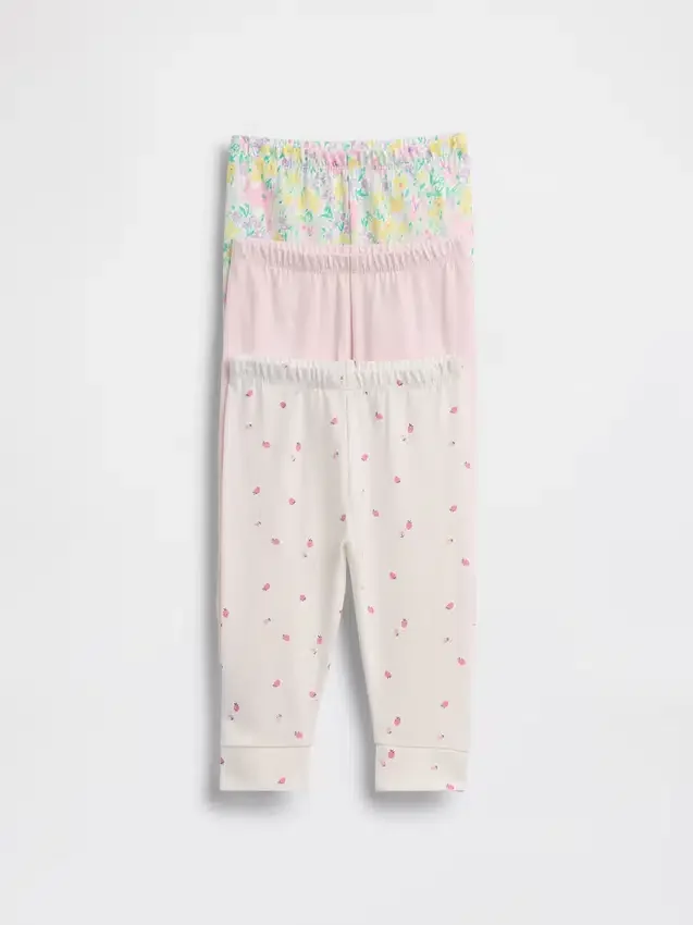 Baby First Favorites – kalhoty z organické bavlny s elastickým pasem (balení více kusů)