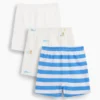Baby First Favorites – organické bavlněné šortky s gumou v pase (balení po 3 kusech)