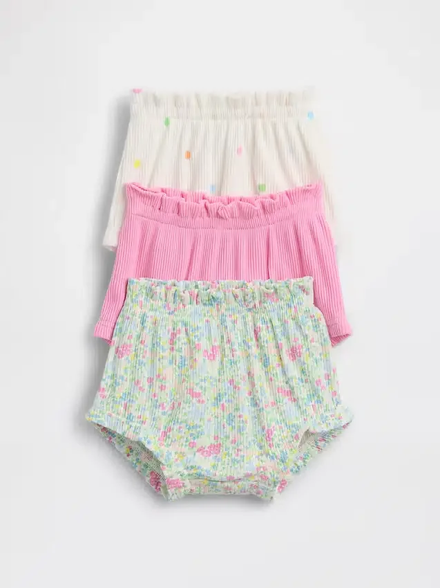 Baby First Favorites Tinyrib Ruffle Bloomers (balení po 3 kusech)