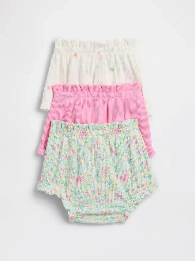 Baby First Favorites Tinyrib Ruffle Bloomers (balení po 3 kusech)