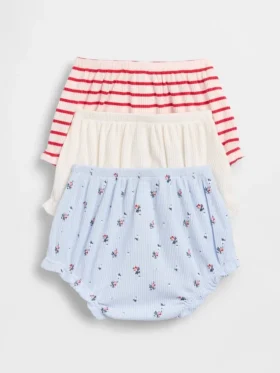 Baby First Favorites Tinyrib Ruffle Bloomers (balení po 3 kusech)