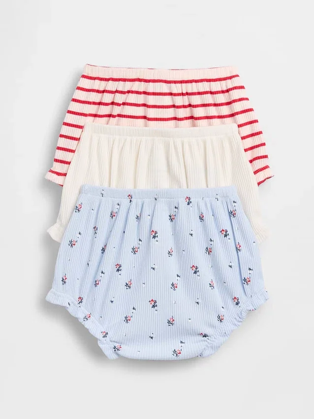 Baby First Favorites Tinyrib Ruffle Bloomers (balení po 3 kusech)