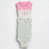 Baby First Favorites Tinyrib Ruffle Tank Body (balení po 3 kusech)