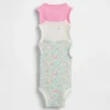 Baby First Favorites Tinyrib Ruffle Tank Body (balení po 3 kusech)