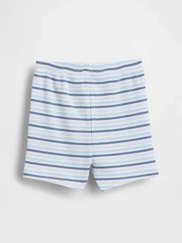 Baby First Favorites Tinyrib Stripe Pull-On Šortky