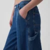 Baggy kalhoty z ultraměkkého denimu se středně vysokým pasem