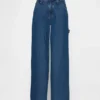 Baggy kalhoty z ultraměkkého denimu se středně vysokým pasem