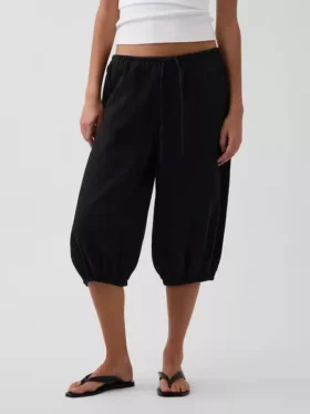 Bavlněné kalhoty typu culotte z gázy