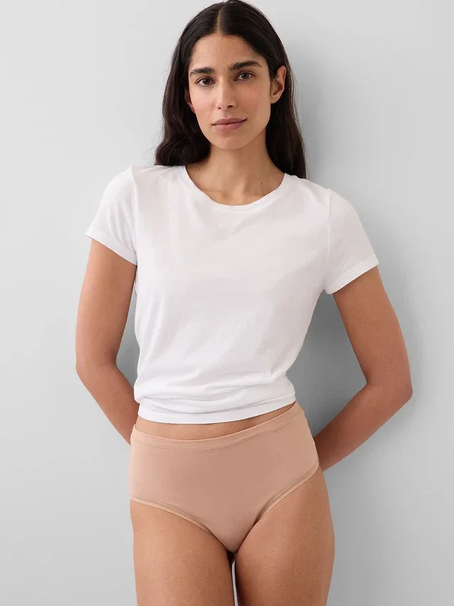 Bikiny s vysokým pasem z organické strečové bavlny