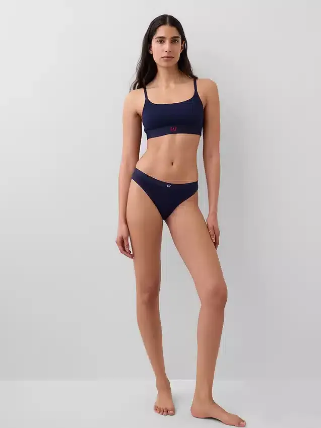 Bikiny z organické strečové bavlny s logem