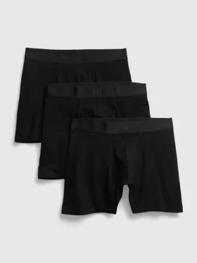 Boxerky z organické strečové bavlny, 5" (balení po 3 kusech)